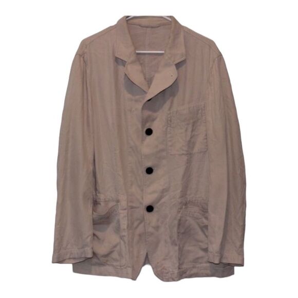 Armani Collezioni nude Button-Down Casual Jacket women size Large - Picture 1 of 6